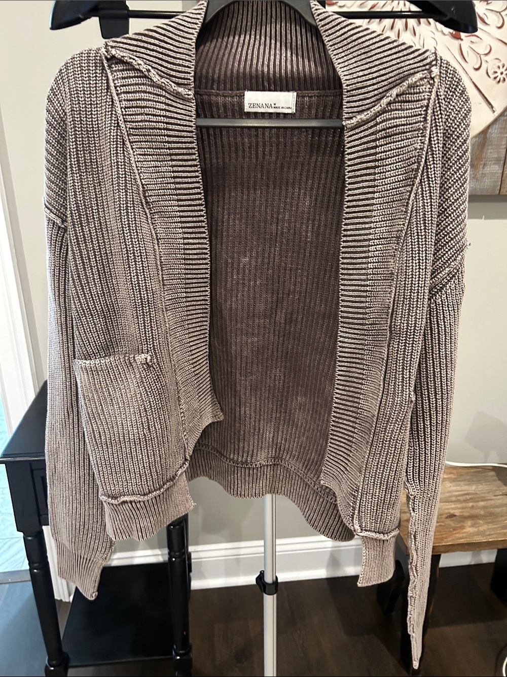 ZENANA Women’s Open-Front Chunky Knit Cardigan Brand New 2026 Style Size medium